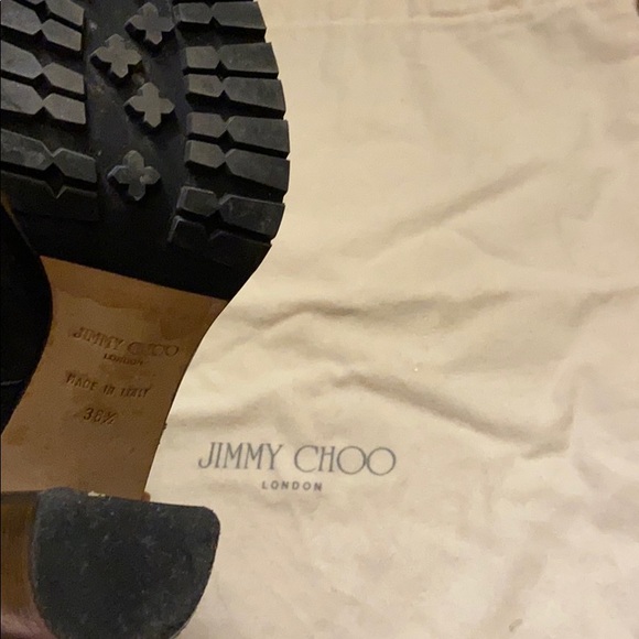Jimmy Choo black Dart Calf Leather Bike Boots - Picture 4 of 7